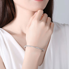 Load image into Gallery viewer, Fashion Simple Geometric Round Bangle with Cubic Zirconia