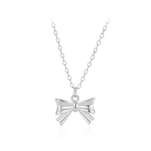 Load image into Gallery viewer, 925 Sterling Silver Sweet and Cute Ribbon Pendant with Necklace