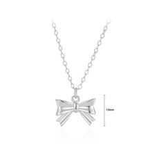 Load image into Gallery viewer, 925 Sterling Silver Sweet and Cute Ribbon Pendant with Necklace