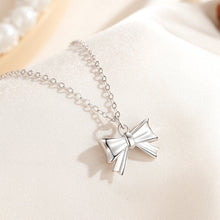 Load image into Gallery viewer, 925 Sterling Silver Sweet and Cute Ribbon Pendant with Necklace