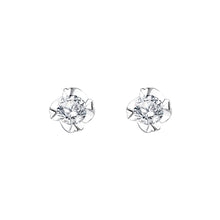 Load image into Gallery viewer, 925 Sterling Silver Fashion Simple Heart Shape Stud Earrings with Cubic Zirconia