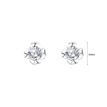 Load image into Gallery viewer, 925 Sterling Silver Fashion Simple Heart Shape Stud Earrings with Cubic Zirconia