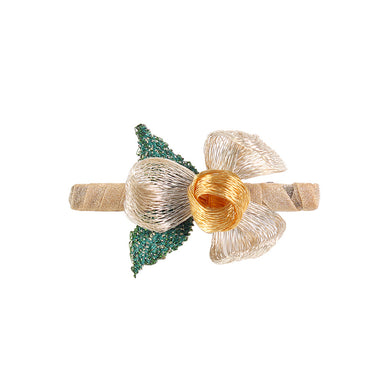 Fashion Temperament Plated Gold Flower Hair Clip