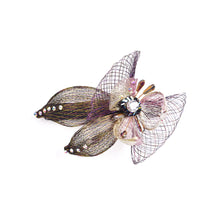 Load image into Gallery viewer, Simple Temperament Golden Ribbon Hair Slides with Cubic Zirconia