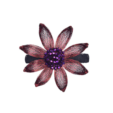 Fashion Dazzling Red Flower Hair Slides