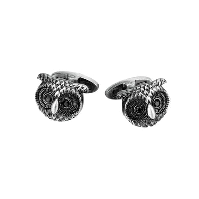 Fashion Vintage Owl Cufflinks with Cubic Zirconia