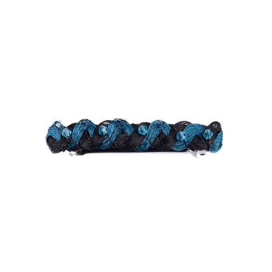 Fashion and Simple Blue and Black Intertwined Wavy Geometric Hair Slides