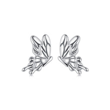 Load image into Gallery viewer, 925 Sterling Silver Simple Cute Butterfly Stud Earrings