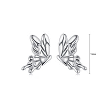 Load image into Gallery viewer, 925 Sterling Silver Simple Cute Butterfly Stud Earrings