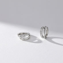 Load image into Gallery viewer, 925 Sterling Silver Fashion Simple Geometric Earrings with Cubic Zirconia