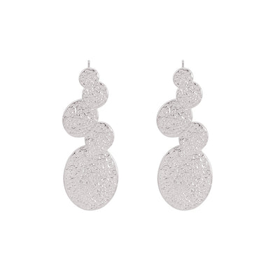 Fashion Personality 316L Stainless Steel Pattern Geometric Oval Earrings