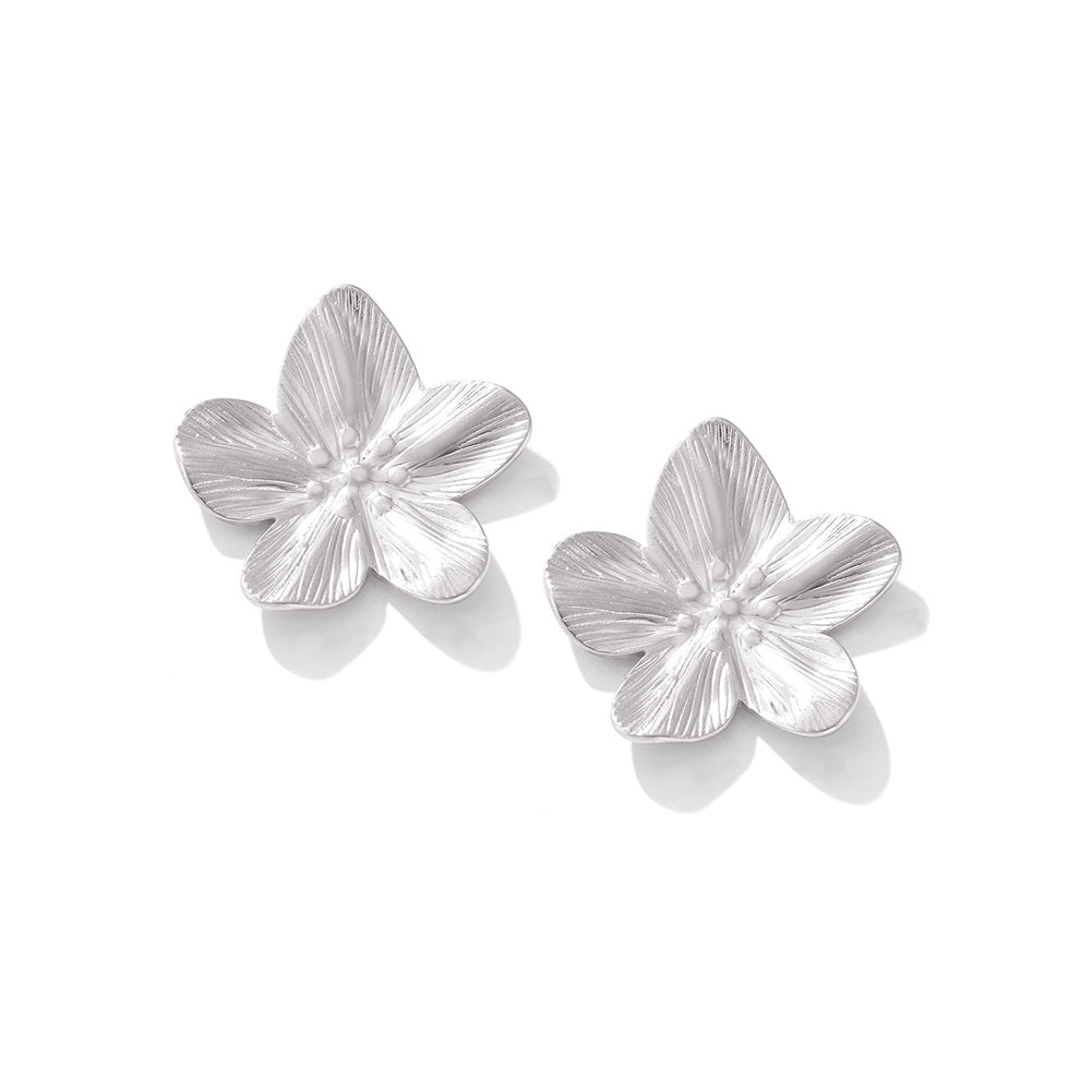 Fashion and Sweet 316L Stainless Steel Flower Stud Earrings