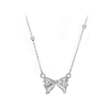 Simple and Sweet 316L Stainless Steel Ribbon Pendant with Necklace