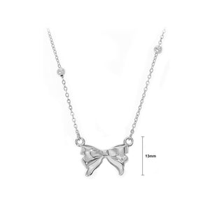 Simple and Sweet 316L Stainless Steel Ribbon Pendant with Necklace