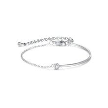 Load image into Gallery viewer, Simple and Fashion 316L Stainless Steel Geometric Splicing Chain Bracelet with Cubic Zirconia