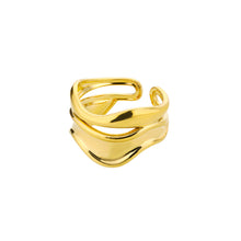 Load image into Gallery viewer, Fashion Personality Plated Gold Irregular Double-layer Geometric Adjustable Open Ring