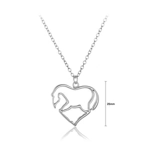 Fashion and Simple Hollow Irregular Heart-shaped Pendant with Necklace