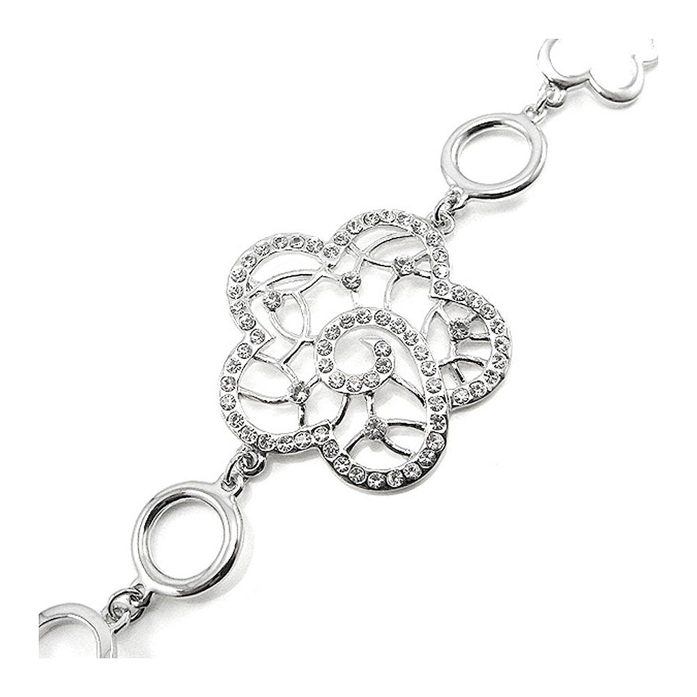 Elegant Bracelet with Silver Austrian Element Crystal