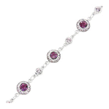 Load image into Gallery viewer, Trendy Bracelet with Purple Austrian Element Crystals