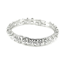 Load image into Gallery viewer, Elegant Bangle with Silver Austrian Element Crystal