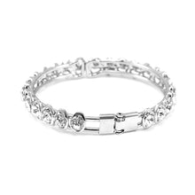 Load image into Gallery viewer, Elegant Bangle with Silver Austrian Element Crystal