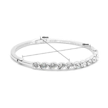 Load image into Gallery viewer, Elegant Bangle with Silver Austrian Element Crystals