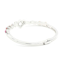 Load image into Gallery viewer, Elegant Bangle with Pink Austrian Element Crystals