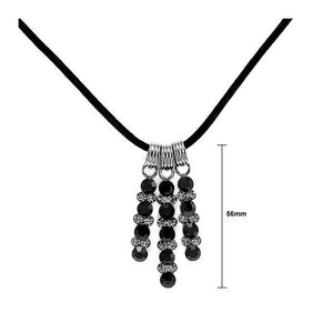 Elegant Necklace with Black Austrian Element Crystals