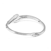 Load image into Gallery viewer, Enchanting Bangle with Silver Austrian Element Crystal