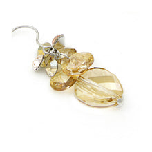 Load image into Gallery viewer, Graceful Earrings with Golden Austrian Element Crystals