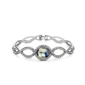 Elegant Blue Crystal Bangle