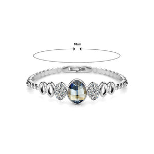 Elegant Blue Crystal Bangle