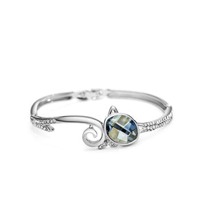 Elegant Blue Crystal Bangle