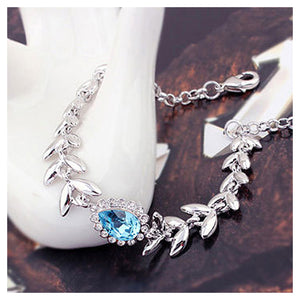 Fashion Horoscope Bracelet with Blue Austrian Element Crystal