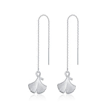 Load image into Gallery viewer, 925 Sterling Silver Ginkgo Leaf Earrings