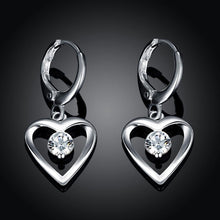Load image into Gallery viewer, Simple Romantic Heart Shaped Cubic Zircon Earrings - Glamorousky