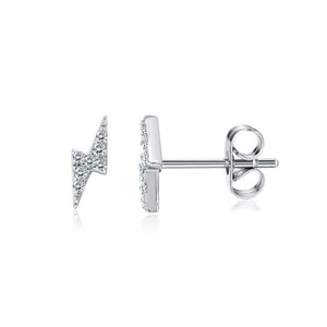 Simple and Fashion Lightning Cubic Zircon Stud Earrings - Glamorousky