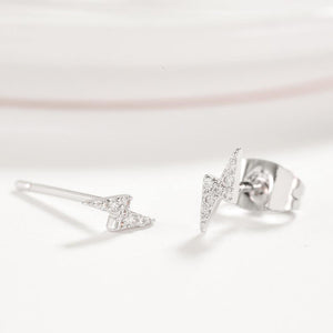 Simple and Fashion Lightning Cubic Zircon Stud Earrings - Glamorousky