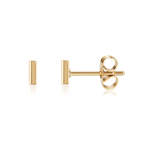 Fashion Simple Plated Gold Letter I Stud Earrings