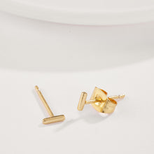 Load image into Gallery viewer, Fashion Simple Plated Gold Letter I Stud Earrings