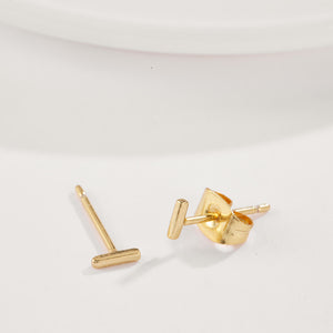 Fashion Simple Plated Gold Letter I Stud Earrings