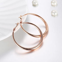 Load image into Gallery viewer, Simple Fashion Plated Rose Gold Geometric Round Earrings - Glamorousky