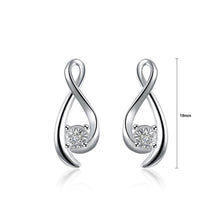 Load image into Gallery viewer, Simple and Fashion 8-shaped Cubic Zircon Stud Earrings - Glamorousky