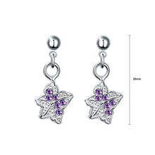 Load image into Gallery viewer, Fashion Elegant Flower Earrings with Purple Cubic Zircon - Glamorousky