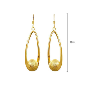 Fashion Simple Plated Gold Ball Earrings - Glamorousky