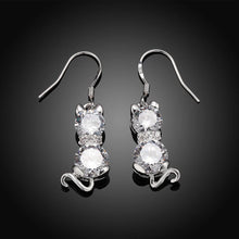 Load image into Gallery viewer, Fashion Cute Cat Cubic Zircon Earrings - Glamorousky