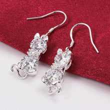 Load image into Gallery viewer, Fashion Cute Cat Cubic Zircon Earrings - Glamorousky