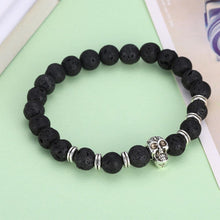 Load image into Gallery viewer, Fashion Elegant Skull Volcanic Stone Bracelet - Glamorousky