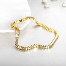 Load image into Gallery viewer, Fashion Simple Plated Gold Geometric Check Bracelet - Glamorousky