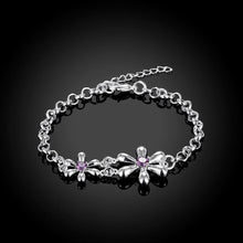 Load image into Gallery viewer, Fashion Simple Flower Purple Cubic Zircon Bracelet - Glamorousky